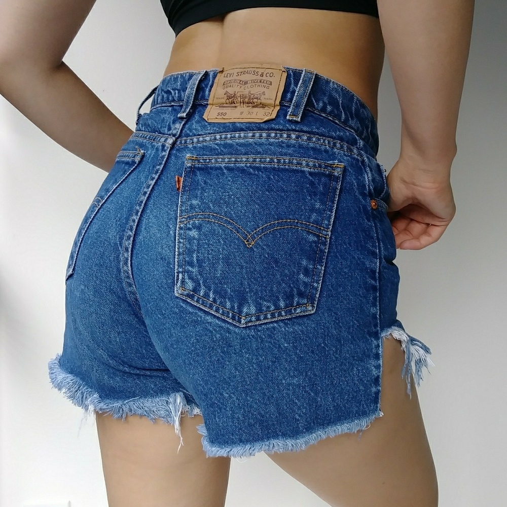 Rare Vintage Orange Tab Levi's 550 cutoffs